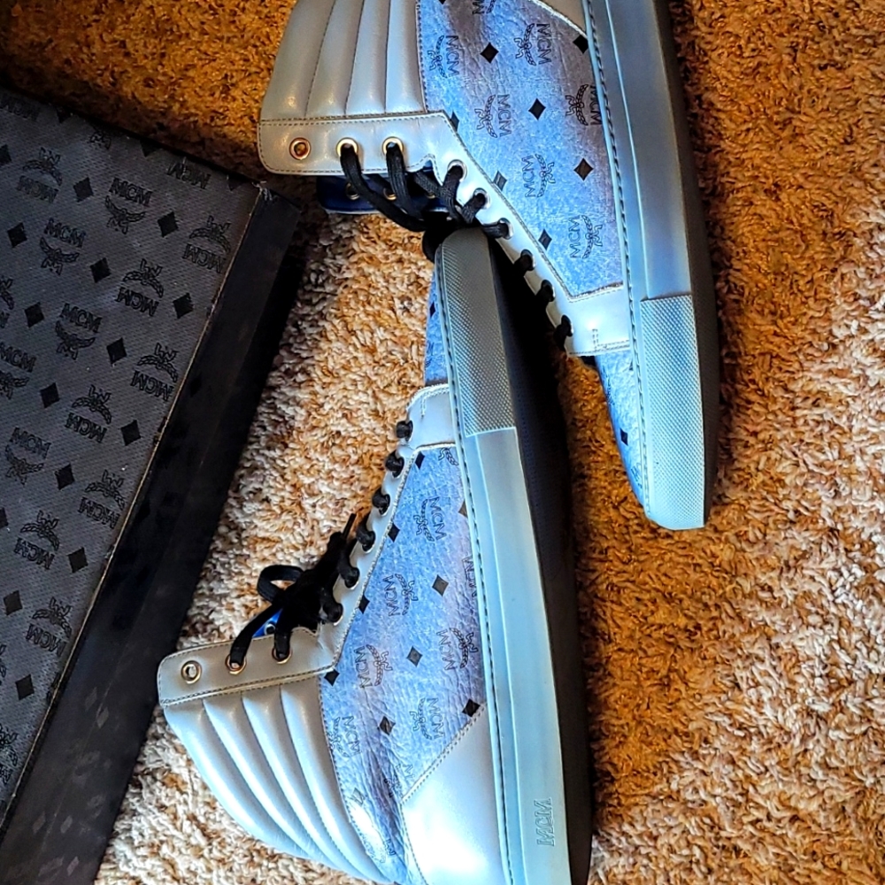 MCM shoes ,sky blue size 44 US (11)